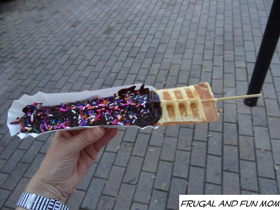Waffle Spear with Chocolate at Legoland