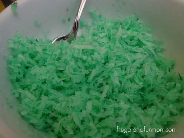 Green Coconut Grass for Bunny Trail Cake