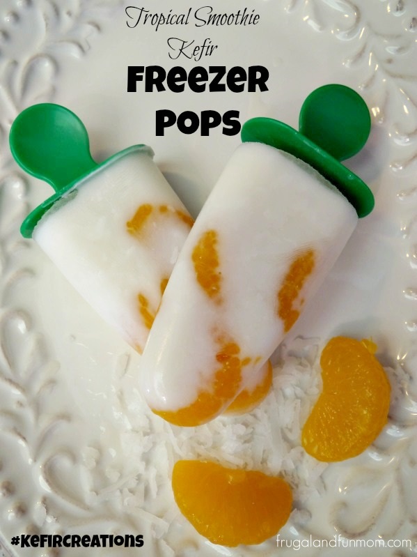 Tropical Smoothie Kefir Freezer Pops! 3 Ingredient Recipe! #KefirCreations #Collectivebias #Shop