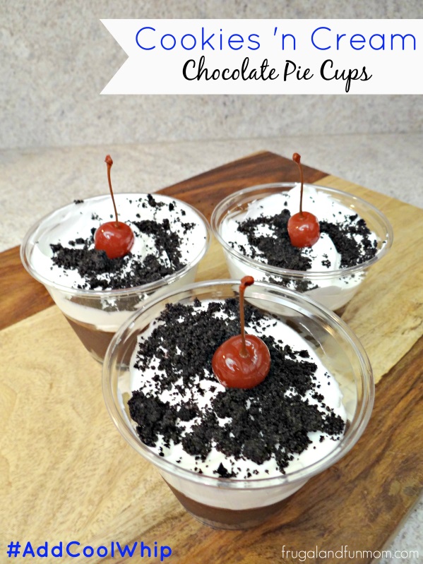 Cookies and Cream Dessert Chocolate Pie Cups #AddCoolWhip #shop #cbias