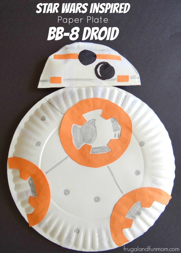 Star Wars Inspired Paper Plate BB-8 Droid