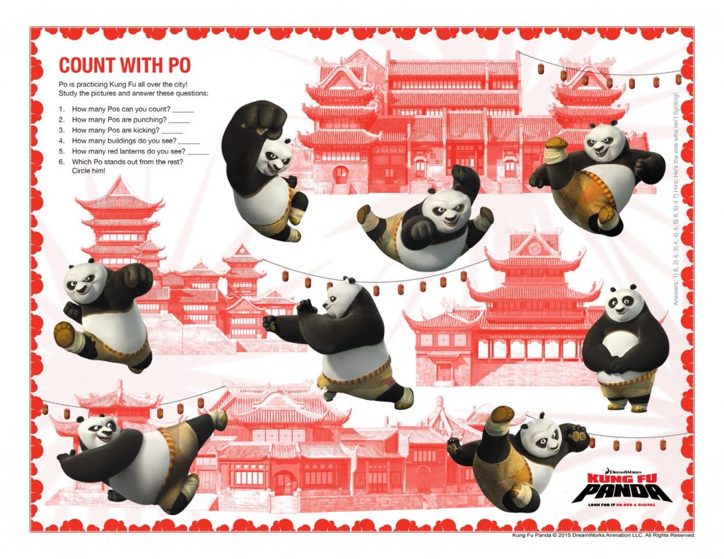 Kung Fu Panda Printable Activity